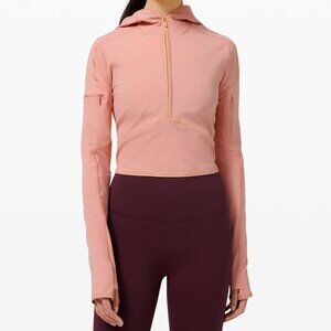 Lululemon Pink Pastel Break a Trail 1/2 Zip Hoodie Size 6